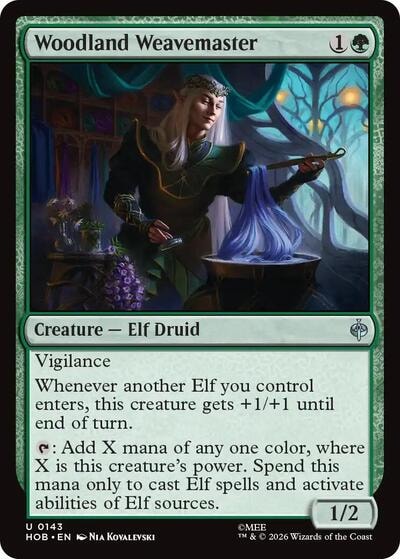 Woodland Weavemaster (HOB) #143 Uncommon (Lightly Played) The Hobbit Magic: The Gathering: 2026
