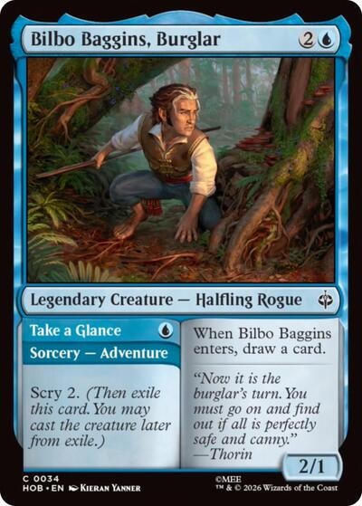 Bilbo Baggins Burglar (HOB) #34 Common (Lightly Played) The Hobbit Magic: The Gathering: 2026
