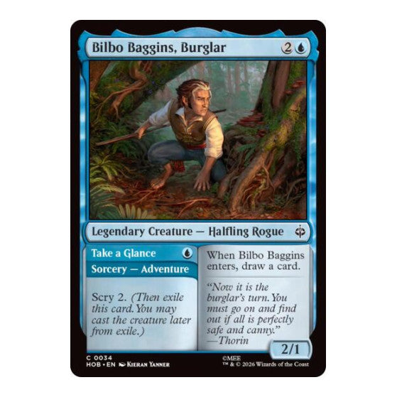 Bilbo Baggins, Burglar (HOB) #34 Common (Lightly Played) The Hobbit Magic: The Gathering: 2026