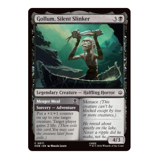 Gollum, Silent Slinker (HOB) #71 Common (Lightly Played) The Hobbit Magic: The Gathering: 2026