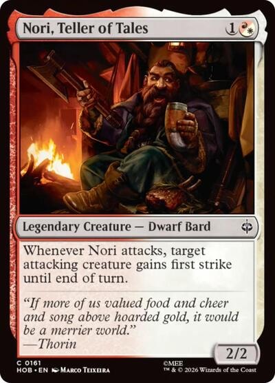 Nori Teller of Tales (HOB) #161 Common (Lightly Played) The Hobbit Magic: The Gathering: 2026