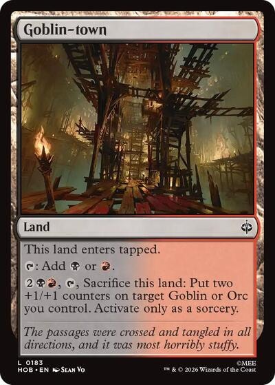 Goblin town (HOB) #183 Land (Lightly Played) The Hobbit Magic: The Gathering: 2026