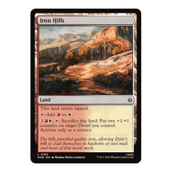 Iron Hills (HOB) #185 Land (Lightly Played) The Hobbit Magic: The Gathering: 2026