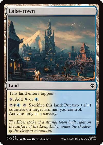Lake town (HOB) #186 Land (Lightly Played) The Hobbit Magic: The Gathering: 2026