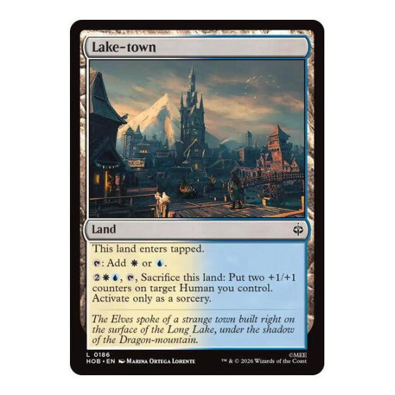 Lake-town (HOB) #186 Land (Lightly Played) The Hobbit Magic: The Gathering: 2026