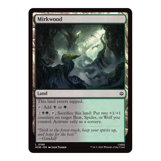 Mirkwood (HOB) #188 Land (Lightly Played) The Hobbit Magic: The Gathering: 2026