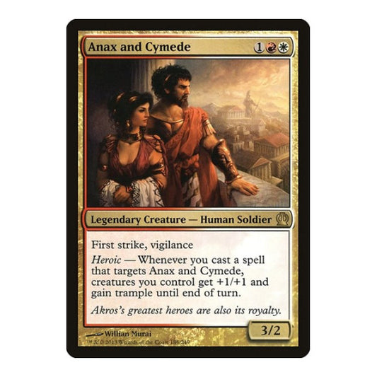Anax and Cymede (THS) #186 Rare Theros Magic: The Gathering: 2013