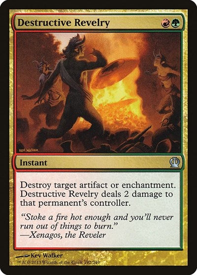 Destructive Revelry (THS) #192 Uncommon (Lightly Played) Theros Magic: The Gathering: 2013