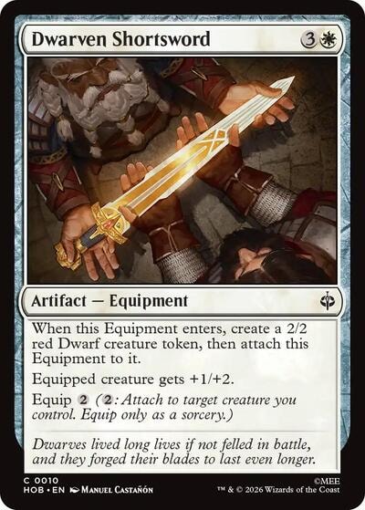 Dwarven Shortsword (HOB) #10 Common (Lightly Played) The Hobbit Magic: The Gathering: 2026
