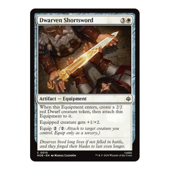 Dwarven Shortsword (HOB) #10 Common (Lightly Played) The Hobbit Magic: The Gathering: 2026
