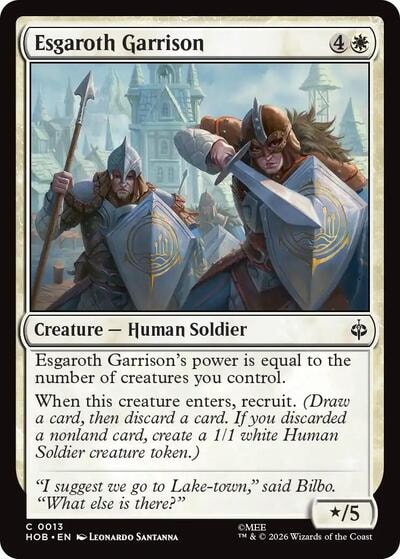 Esgaroth Garrison (HOB) #13 Common (Lightly Played) The Hobbit Magic: The Gathering: 2026