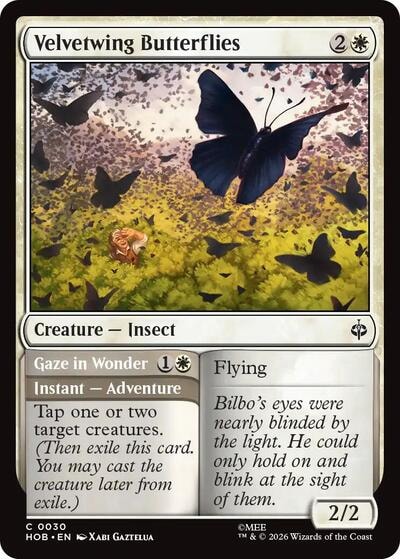 Velvetwing Butterflies (HOB) #30 Common (Lightly Played) The Hobbit Magic: The Gathering: 2026