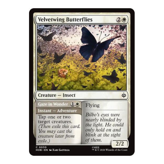 Velvetwing Butterflies (HOB) #30 Common (Lightly Played) The Hobbit Magic: The Gathering: 2026