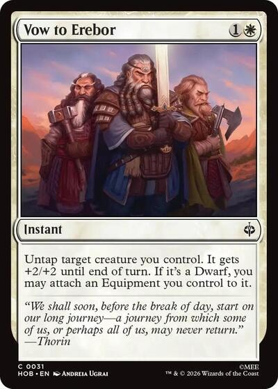 Vow to Erebor (HOB) #31 Common (Lightly Played) The Hobbit Magic: The Gathering: 2026