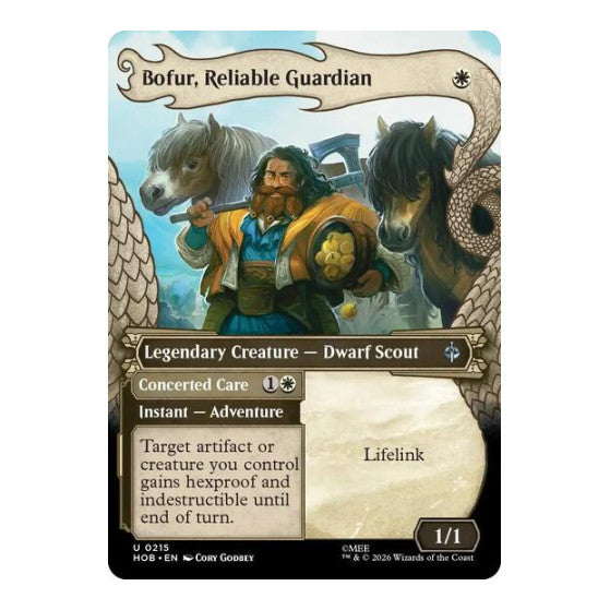 Bofur, Reliable Guardian (Showcase) (HOB) #215 Uncommon (Lightly Played) The Hobbit Magic: The Gathering: 2026