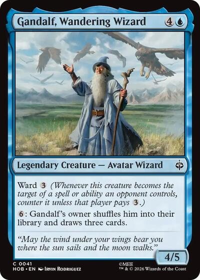 Gandalf Wandering Wizard (HOB) #41 Common (Lightly Played) The Hobbit Magic: The Gathering: 2026