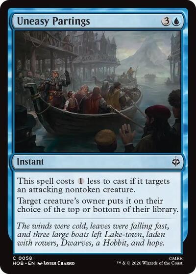 Uneasy Partings (HOB) #58 Common (Lightly Played) The Hobbit Magic: The Gathering: 2026