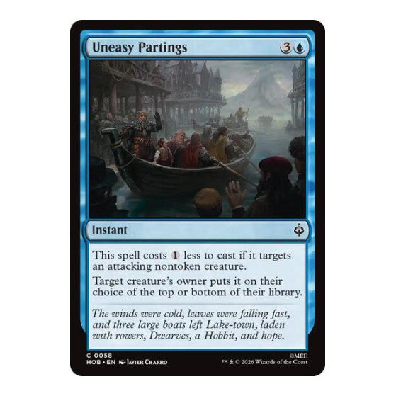 Uneasy Partings (HOB) #58 Common (Lightly Played) The Hobbit Magic: The Gathering: 2026