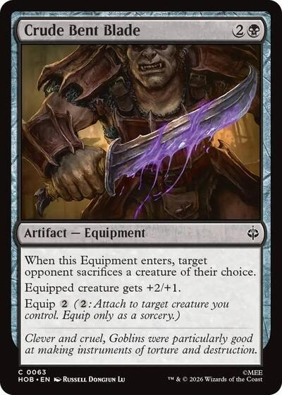 Crude Bent Blade (HOB) #63 Common (Lightly Played) The Hobbit Magic: The Gathering: 2026