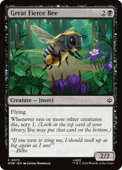 Great Fierce Bee (HOB) #73 Common (Lightly Played) The Hobbit Magic: The Gathering: 2026