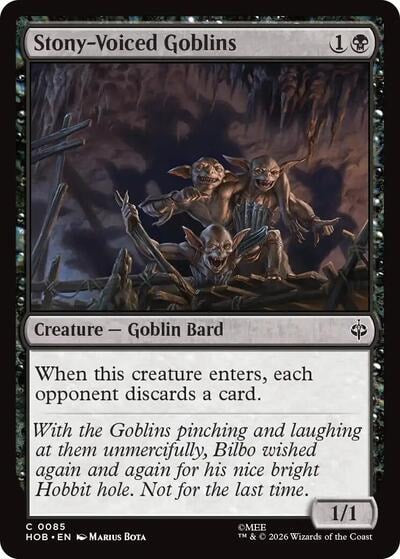 Stony Voiced Goblins (HOB) #85 Common (Lightly Played) The Hobbit Magic: The Gathering: 2026