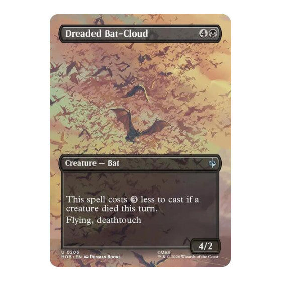 Dreaded Bat-Cloud (Borderless) (HOB) #206 Uncommon (Lightly Played) The Hobbit Magic: The Gathering: 2026