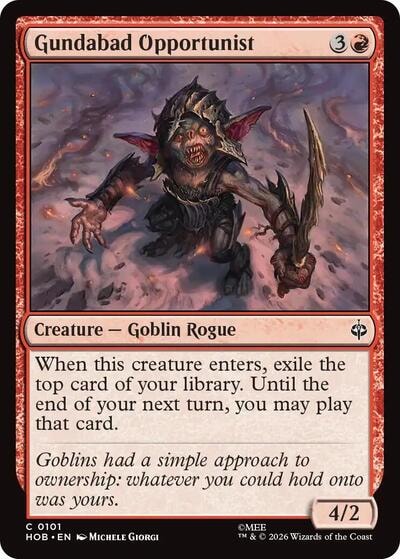 Gundabad Opportunist (HOB) #101 Common (Lightly Played) The Hobbit Magic: The Gathering: 2026