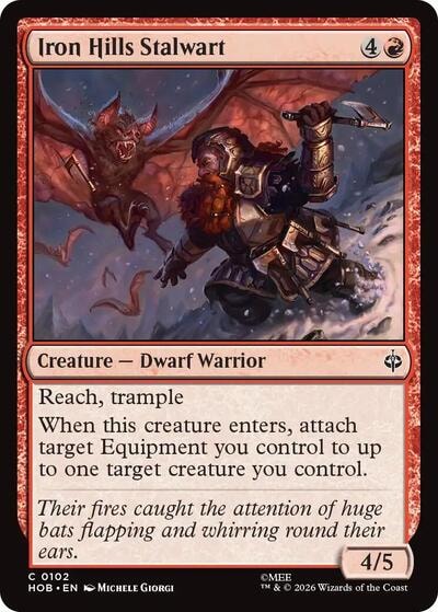 Iron Hills Stalwart (HOB) #102 Common (Lightly Played) The Hobbit Magic: The Gathering: 2026