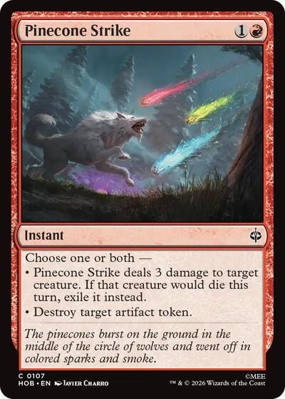 Pinecone Strike (HOB) #107 Common (Lightly Played) The Hobbit Magic: The Gathering: 2026