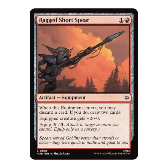 Ragged Short Spear (HOB) #108 Common (Lightly Played) The Hobbit Magic: The Gathering: 2026