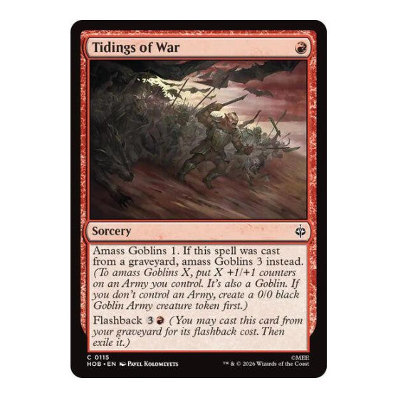 Tidings of War (HOB) #115 Common (Lightly Played) The Hobbit Magic: The Gathering: 2026