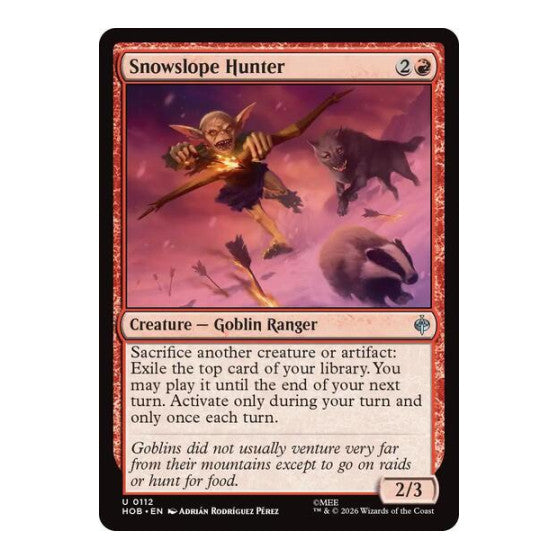 Snowslope Hunter (HOB) #112 Uncommon (Lightly Played) The Hobbit Magic: The Gathering: 2026