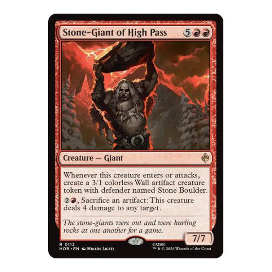 Stone-Giant of High Pass (HOB) #113 Rare (Lightly Played) The Hobbit Magic: The Gathering: 2026