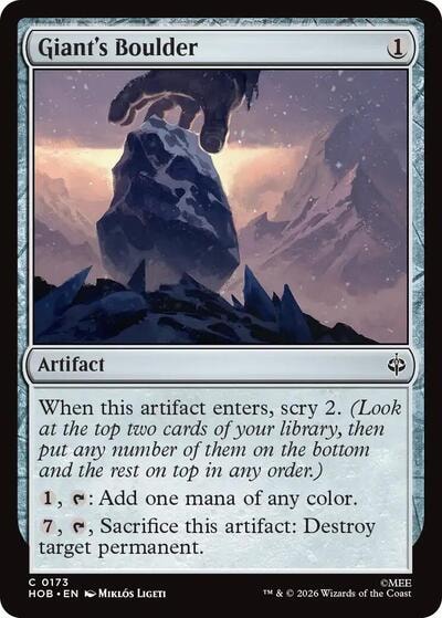 Giants Boulder (HOB) #173 Common (Lightly Played) The Hobbit Magic: The Gathering: 2026