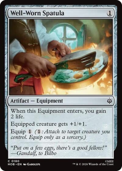 Well Worn Spatula (HOB) #180 Common (Lightly Played) The Hobbit Magic: The Gathering: 2026