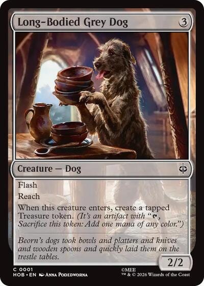 Long Bodied Grey Dog (HOB) #1 Common (Lightly Played) The Hobbit Magic: The Gathering: 2026