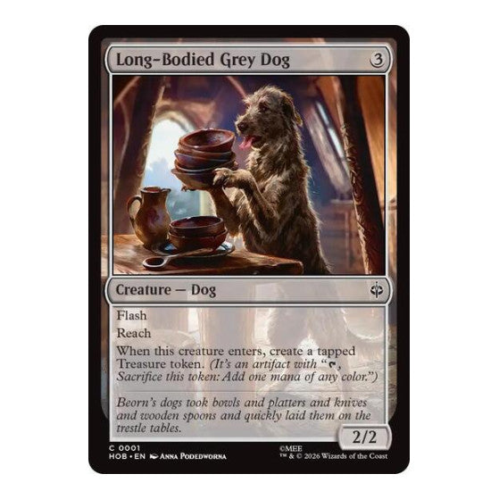 Long-Bodied Grey Dog (HOB) #1 Common (Lightly Played) The Hobbit Magic: The Gathering: 2026