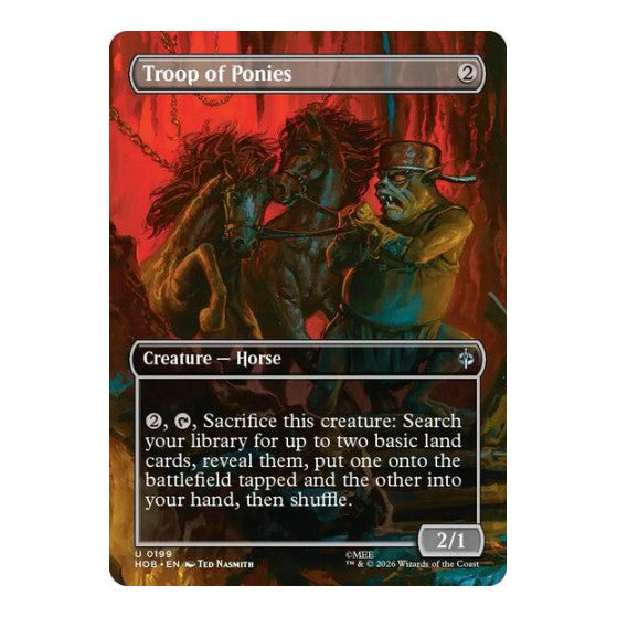 Troop of Ponies Borderless (HOB) #199 Uncommon (Foil Lightly Played) The Hobbit Magic: The Gathering: 2026