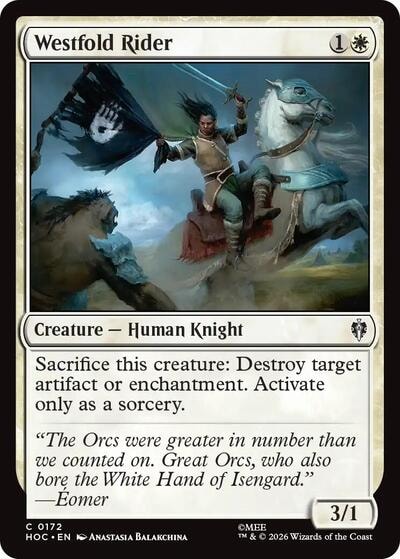 Westfold Rider (HOC) #172 Common (Lightly Played) The Hobbit: Eternal-Legal Magic: The Gathering: 2026