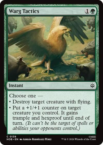Warg Tactics (HOB) #139 Common (Lightly Played) The Hobbit Magic: The Gathering: 2026