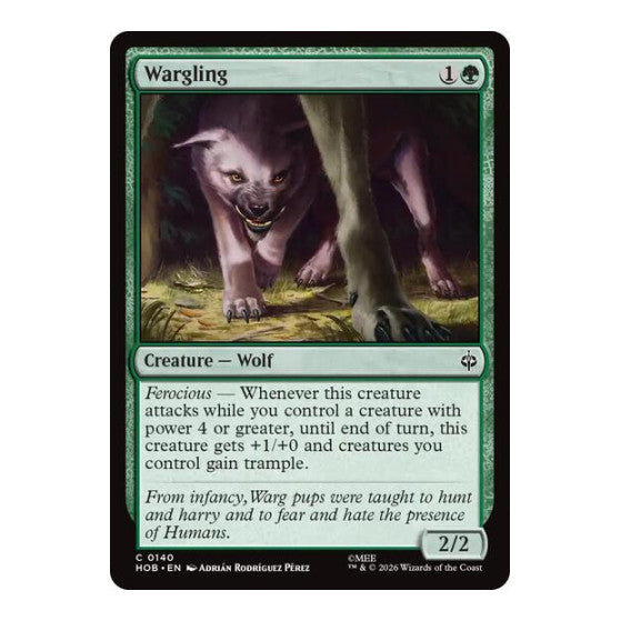 Wargling (HOB) #140 Common (Lightly Played) The Hobbit Magic: The Gathering: 2026