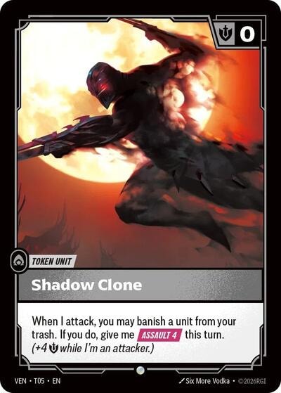 Shadow Clone // Tentacle (VEN) #T05 // T06 Common (Near Mint) Vendetta Riftbound: League of Legends Trading Card Game: 2026