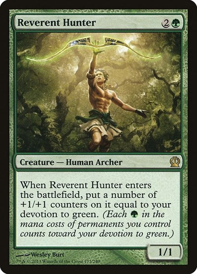 Reverent Hunter (THS) #173 Rare (Lightly Played) Theros Magic: The Gathering: 2013