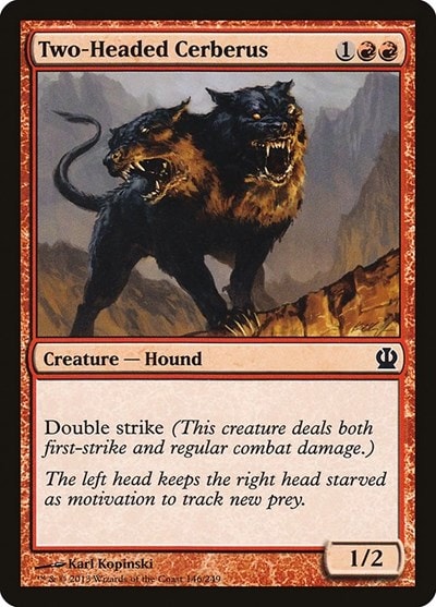 Two Headed Cerberus (THS) #146 Common Theros Magic: The Gathering: 2013
