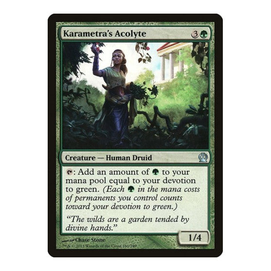 Karametras Acolyte (THS) #160 Uncommon (Heavily Played) Theros Magic: The Gathering: 2013