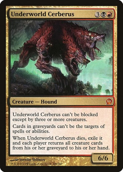 Underworld Cerberus (THS) #208 Mythic Rare (Lightly Played) Theros Magic: The Gathering: 2013