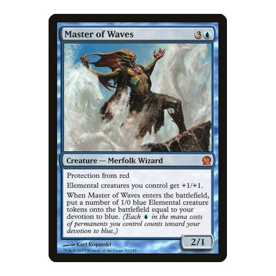 Master of Waves (THS) #53 Mythic Rare (Lightly Played) Theros Magic: The Gathering: 2013