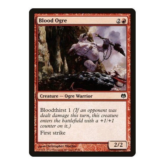 Blood Ogre (DDL) #49 Common (Damaged) Duel Decks: Heroes vs. Monsters Magic: The Gathering: 2013