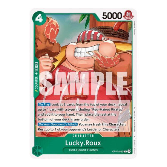 Lucky.Roux (OP17) #OP17-033 Rare (Foil Near Mint) The World's Strongest Warriors One Piece Card Game: 2026