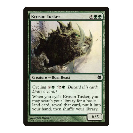 Krosan Tusker (DDL) #59 Common (Moderately Played) Duel Decks: Heroes vs. Monsters Magic: The Gathering: 2013